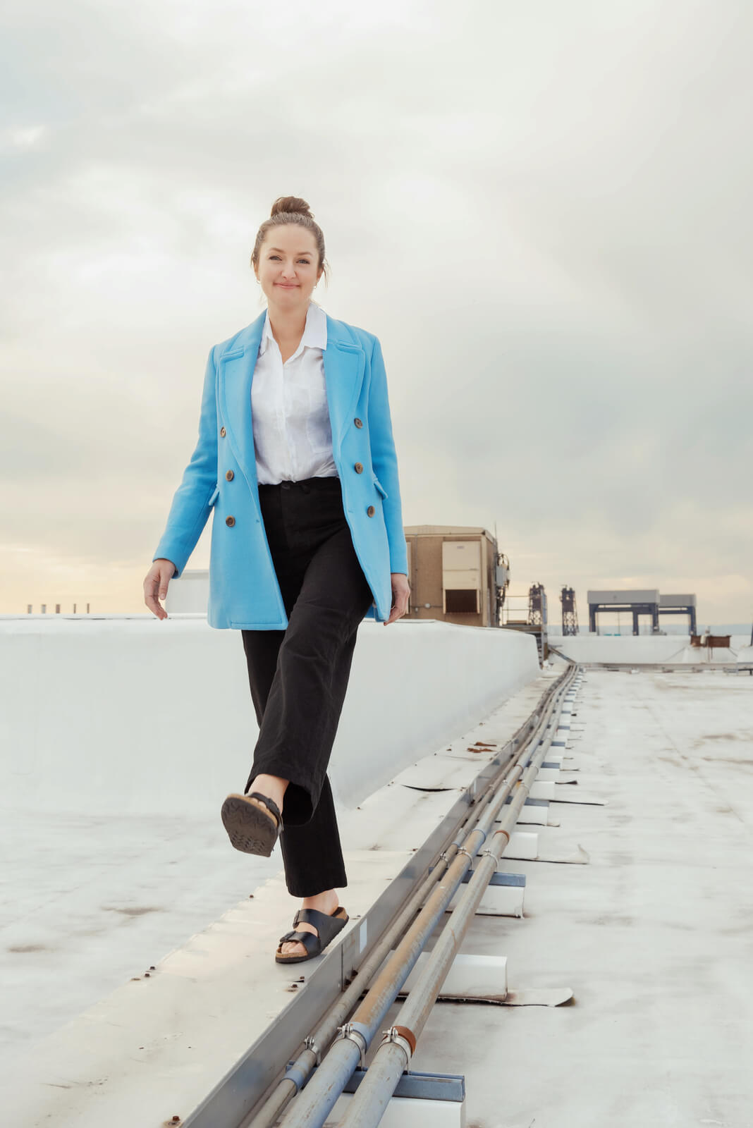 Cecelia Walking on Roof (1)