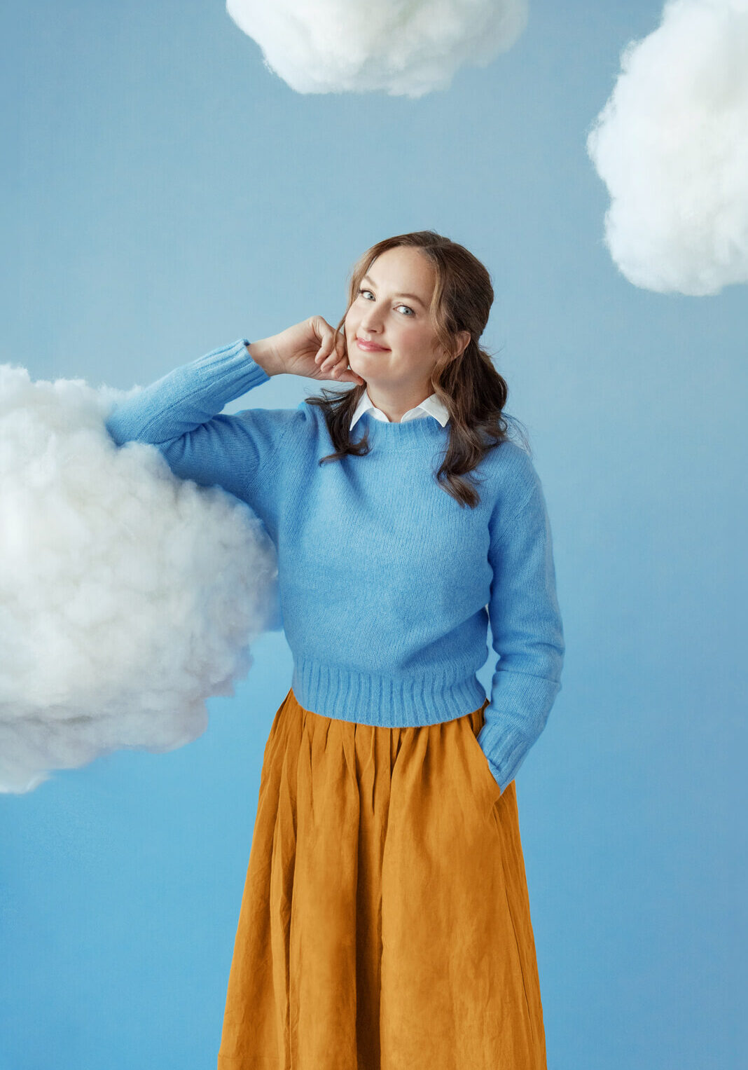 Cecelia Mandryk leans on a cloud